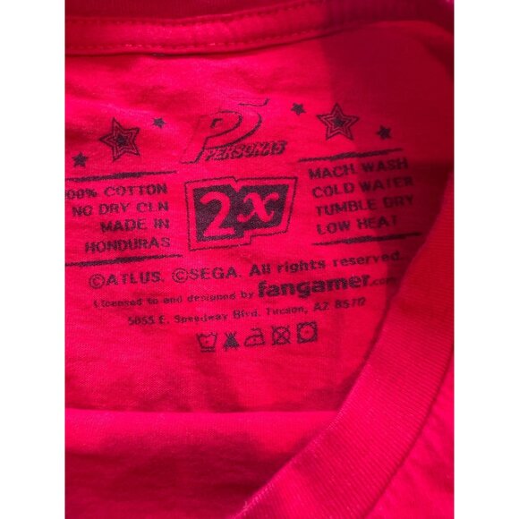 Persona 5 Soul of Rebellion Women's‎ T Shirt Red Size XXL |G1 - Picture 3 of 5